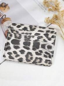 [Travel Scene] Fashionable Travel Essentials Leopard Print Multifunctional Card Holder Large-Capacity Credit Card Storage Box Unisex Passport Ticket Holder Anti-Lost And Anti-Theft Card Holder Lightweight And Portable Card Holder Cheetah Print Travel Accessories