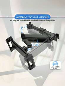 1 szt. uchwyt na tablet i telefon montowany na tylnym zagłówku samochodu, idealnie kompatybilny z tabletami i smartfonami o przekątnej od 4,7 do 12,9 cala, regulowane podparcie dla maksymalnej wygody, uniwersalny uchwyt na urządzenia mobilne z możliwością obrotu o 360°, idealny podczas podróży samochodem, niezbędny organizer do przechowywania dla kobiet, idealny prezent podróżny na Święto Dziękczynienia, Boże Narodzenie, Nowy Rok i Walentynki, ulepsz swoje wrażenia z podróży dziękiwszechstronnemu akcesorium, zapewnij i dostęp do swoich urządzeń w podróży, idealny na rodzinne wycieczki i dłuższe podróże, ulepsz wnętrze swojego samochodu dziękistylowemu i funkcjonalnemu uchwytowi.