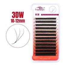 FADVAN D-Curl 3D/4D/5D W Shape Lashs 0.07 7-15mm&Mix Premade W Fan Lash Extensions Natural Soft Black Bushy Style Lashes Faux Mink Individual Lashes , Lash Tech Supplies