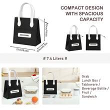 Baglemon Baglemon Insulated Lunch Bag With Double Handles For Women Men, Simple Style Portable Luggage For Women, Reusable Lunch Box For Office Picnic Hiking Beach, Leakproof Cooler Tote Bag Organizer For Adults, Outdoor Lightweight Picnic Bag With Zipper For Travel Bag For School School Accessories School Stuff