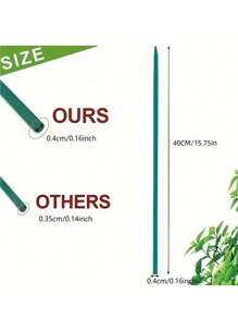 20-50pcs Waterproof Green Plant Support Poles, Indoor And Outdoor Tomato Plant Support Rods, Weather Resistant, Durable Use
