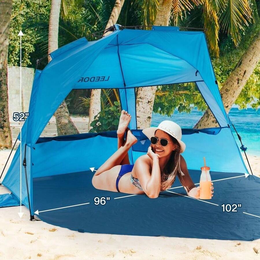 Carpa de media cúpula para la playa, toldos pop-up para actividades al aire libre - 1 - Ver 1