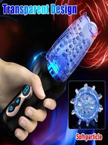 Transparent Masturbation Cup For Men Automatic Rotating Penis Training Massager 5 Rotations And 10 Vibrations Male Masturbator Vibrator Male Sex Toy
