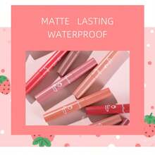 草莓唇妆三件套，丝绒哑光唇膏，持久不晕染唇彩，不粘腻唇彩礼盒装 - C - 查看 7