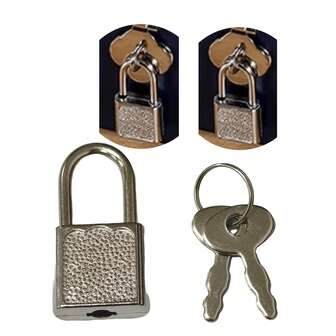 10 件锌合金迷你挂锁，适用于笔记本电脑、玩具、箱包、行李锁、五金配件锁和旅行配件，适用于背包、健身房储物柜、手提箱、教室配对游戏等场景。