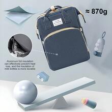 Diaper Bag Backpack, Diaper Bags,Multifunctional Diaper Backpack,Large Capacity Bag,Travel Bag For Moms Dads,Waterproof Changing Bag Backpack,Multifunctional Design - Blue - View 8