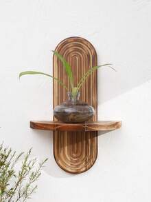 1Pc/2Pcs Geometric Wall Mounted Shelves, Wood Floating Shelves, Rustic Wood Shelves For Wall Storage, Wall Mounted Wooden Display Shelf For Bedroom Kitchen, Floating Shelves For Wall Shelf Over Toilet Small Wall Mounted Farmhouse Decor – Boho Floating Wall Mounted Storage & Display Shelf For Bathroom, Bedroom, Kitchen, Entryway, Farmhouse Home Decor, Spring & Summer Wall Accent