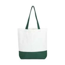 Bolsa de lona de colores personalizable con diseño de patchwork y logotipo, bolsa de compras de algodón - Multicolor - Ver 5