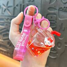 Sanrio 1 bucă breloc pentru sticle de lapte cu desene animate creativ, rafinat și drăguț, care curge lichid, cu pandantiv, accesorii pentru pungi, cadouri mici (personajele din sticlă rămân neschimbate, în timp ce modelele se schimbă aleatoriu)