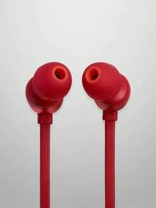 JBL TUNE310C - 有线高分辨率入耳式耳机，带麦克风的 3 键线控（Type-C），防缠绕扁平线缆 - 紅色 - 查看 4