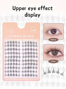 Kit di estensioni ciglie fai da te con 120 grappoli, soffici e naturali, con 10 file di grappoli della serie girasole, con ciglie dallo stile gatto, adatte ai principianti e riutilizzabili