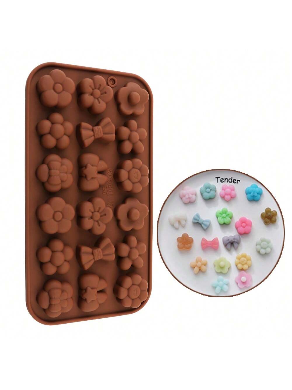 4 قطع/عبوة قوالب سيليكون على شكل زهرة، ورقة، وأورا...