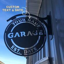 1PC Custom Garage Metal Sign Without Stand, Personalized Coffee Shop Name Date, Vintage Workshop Decor For Home, Perfect For Mechanics Birthdays Holidays, Weatherproof Metal Wall Art Hanging Decor, Garage Accessories Housewarming Gift, Multi-Functional, Durable, Ornamental, Reusable, Exquisite, Stylish, High-Quality, Colorful, Modern, Custom, Personalized, Unique, For Valentine's Day, For Mother's Day, For Birthdays, For Father's Day, For Graduation, For Weddings, For Housewarming, Home Harmony - Black - View 2
