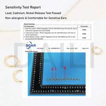 DAILI 1-5对316L医用级不锈钢小耳环套装，男女皆宜，18K镀金耳环，耳骨耳环，尺寸可选6mm、7mm、8mm、9mm、10mm、12mm、14mm、16mm，银色耳环，多孔耳洞饰品礼品