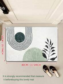 仿毛皮波西米亚风浴室地垫，柔软防滑吸水超细纤维浴室地垫，可机洗，适用于浴室、淋浴间、洗衣房、玄关、卧室、厨房、小屋，便携式门垫，浴室厨房装饰，厨房地毯 - 彩色 - 查看 18