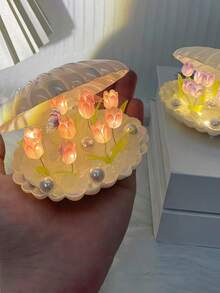 20pcs Tulip Design DIY Decorative Night Light - Modern Floral Design, Suitable For Valentine's Day Gift/Desktop Decor/Home Decor/Bedroom/Romantic Atmosphere/Birthday Gift, A Romantic Fairy Lamp! (DIY Assembly) - Multicolor - View 7