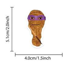 58Pcs Funny Smiling Food Meme Stickers Funny Chicken Nugget Stickers Meme Stickers Fruit Face Stickers Spoof Graffiti Decal Meme Gifts Vinly Waterproof Stickers For Water Bottle, Hydroflask, Guitar, Luggage, Phone, Case, Laptop, Skateboard, Gift