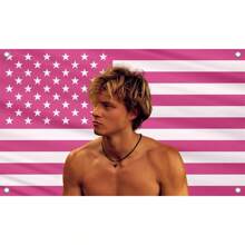 1pc JJ Maybank 90x150 Cm Polyester American Flag Tapestry - Wall Hanging Banner For Bedroom, Living Room, Office, Party Decor - No Power Needed