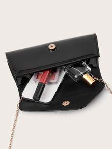 Noctella Minimalist PU Material Small Square Bag, Mature & Elegant Crossbody Bag, Chic Party Clutch Shoulder Bag Suitable For Women's Birthday Party, Evening Events - Black - View 6