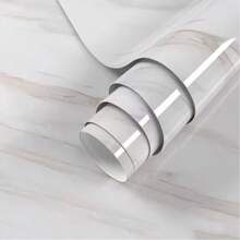 1pc 40*100cm/15.74*39.37in Creative Faux Marble Wallpaper, Kitchen Sticker Waterproof Oil-Proof Cabinet Decal Heat Resistant Self-Adhesive Multi-Purpose Wall Decal
