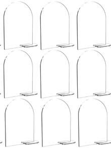 金色镜面亚克力座位卡婚礼桌号牌 3.9x5.9英寸 空白可重复使用派对装饰节日接待椅预留金色镜面亚克力 - 白色 - 查看 3