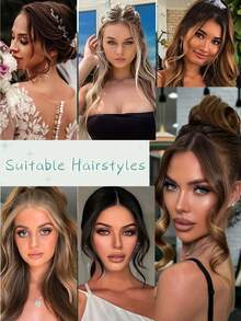 2片装侧刘海夹片，带长鬓角，带人造长龙须刘海，12英寸 - 彩色 - 查看 7