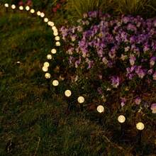 1pc Solar Powered Bubble Ball Stake Light Outdoor Garden Lawn Yard Pathway Decoration, LED Landscape Lighting For Home Party Yard Bar All Seasons, Solar Lights Outdoor - Warm White - View 3