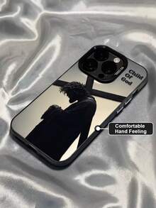1pc Religious Theme Jesus, Son Of God Pattern Independent Electroplated Button, IMD Anti-Drop Phone Case, Compatible With 11/13/14/15/16/13 Promax/14 Promax/15 Promax/16 Promax And Other Models. Waterproof, Shockproof, Scratch-Resistant. - Multicolor - View 3