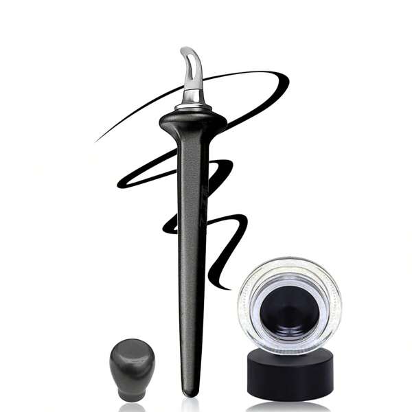 Silikon Eyeliner Set, wiederverwendbarer Eyeliner, schwarzer wasserfester Eyeliner, Make-up Tool für einfaches Auftragen ohne Make-up Entfernung