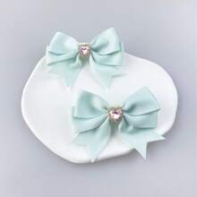 2 pezzi Fermagli per capelli a forma di cuore con strass e farfalle, stile principessa, accessori per capelli eleganti per signore, fermagli per capelli, barrette per capelli, per la scuola, eleganti, per il college