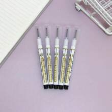 Long Tip Permanent Marker Pen, Oil-Based For Woodwork, Tile, Special Purpose, Construction Site, Long Nozzle Black Deep Hole Marking Fine Tip Extra Long, Waterproof, Oil-Proof, Red Non-Fading