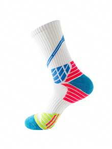1/2/6 Pairs Women Professional Cycling/Sports Socks, Thick Terry Sole For Running, Workout, Calf-Length Mid Tube Socks - Multicolor - View 17