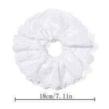1pc White Elegant Lace Hollow Flower Scrunchie, Multilayered Stretchy Hair Accessory, Minimalist & Versatile For Daily Use Scrunchies Hair Ties Scrunchy Hair Ties