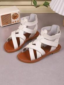 Summer Girls Fashion Flat Sandals, Suitable For Beach Vacation, Seaside Playing, And Home Casual Wear - White - View 5