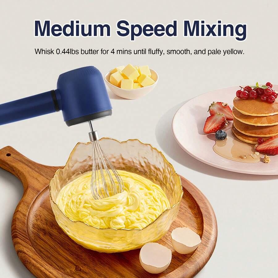 XO Chef Lab 3 Speed Hand Mixer With Flex Edge Beaters - 寶藍色 - 查看 1