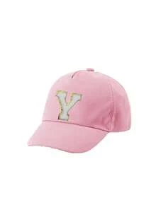 1顶儿童26字母棒球帽，时尚字母设计，韩版女童棒球帽，男女童遮阳帽，1-3岁 - 粉色 - 查看 21