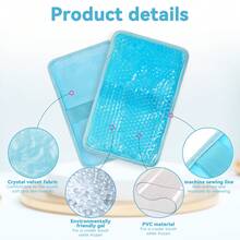 1pc Gel Beads Ice Pack Ice Bag With Strap-Reusable Hot & Cold Pack Compress For Knee, Shoulder, Foot, Back, Ankle, Neck, Hip, Elbow, Wisdom Tooth-7.76''x4.93'' Essential For Cooling Off