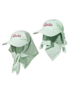 1pc Unisex Lightweight Quick-Dry Plaid Embroidery Patch Baseball Cap, Versatile Sun Hat For Spring/Summer Outdoor Activities Like Hiking, Cycling, Leisure, Beach - Suitable For Daily Wear