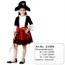 Costume de pirat pentru copii, costume pentru băieți și fete din Caraibe Pirates căpitan COS