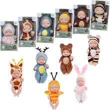 Minions 6 Pieces Of 4-Inch Mini Reborn Angel Set, Realistic Angels With Cute Animal Costumes, Men's And Women's Birthday Christmas Gifts
