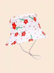 1 Stück Mädchen Cartoon Blumen Fischerhut, Baby/Kleinkind Sonnenhut für Outdoor-Aktivitäten, Strand, Sonnenschutz