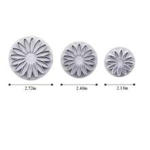 3 Pieces Sunflower Fondant Plunger Cutters Sugarcraft Cake Cookie Cutter Decorating Mold Tools