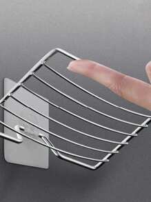 Suport pentru săpunieră cu design de drenaj, suport pentru burete de chiuvetă, săpunieră, rezistent la rugină și impermeabil, instalare ușoară, organizator de baie, fără găurire, organizator de duș, pentru depozitare în baie și decor interior și bucătărie