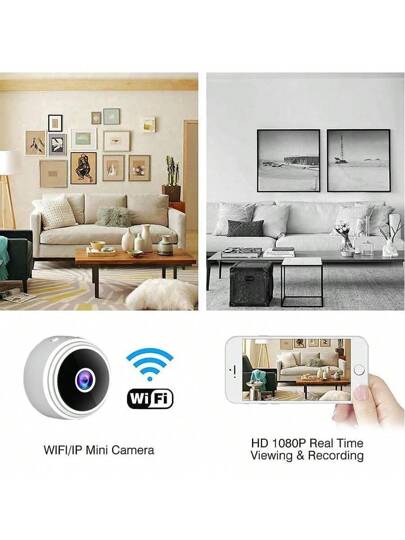 1pc Mini Small Camera, Hidden Radio Camera Bracket, WIFI Connection, Can Be Controlled By Mobile APP To Horloge Monitor, Living Room, Office Car Outdoor. view 6