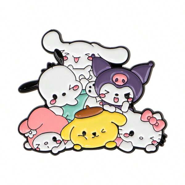 Sanrio Lindos prendedores esmaltados, insignias para solapa, broches para mochila, joyería y accesorios de moda para mujer, regalo