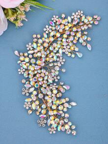 1件优雅水钻女士发带，手工奢华派对盘发配饰，新娘婚礼头饰，公主生日礼物，情人节发饰 - 多色 - 查看 21