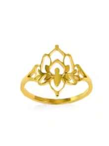 1PC Stainless Steel Lotus Flower Ring For Women Gold Color Vintage Stone Opal Oval Flower Ring Fashion Aesthetic Jewelry Gift