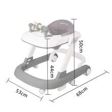 Baby Walker With Activity Tray – First Steps, Sensory Stimulation And Motor Development, Foldable And Adjustable Activity Center – With Stopper System - 灰色 - 查看 4