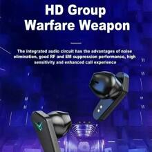 X15 True Wireless Stereo Gaming Earbuds, Low Latency, High-Fidelity In-Ear Headphones With Noise Cancellation, LED Display, Long Battery Life, USB Charging, Volume Control, No Cable - Suitable For Adults 160mAh
