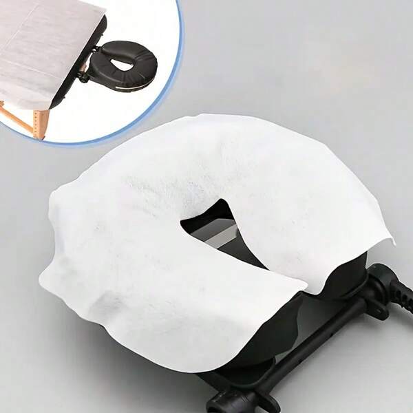 100pcs U-Shaped Hole Towels - Soft, Absorbent, And Gentle Bedding Suitable For Beauty Salons, Massage Beds, And Home Use - Perfect For Facial Care And Pillow Support